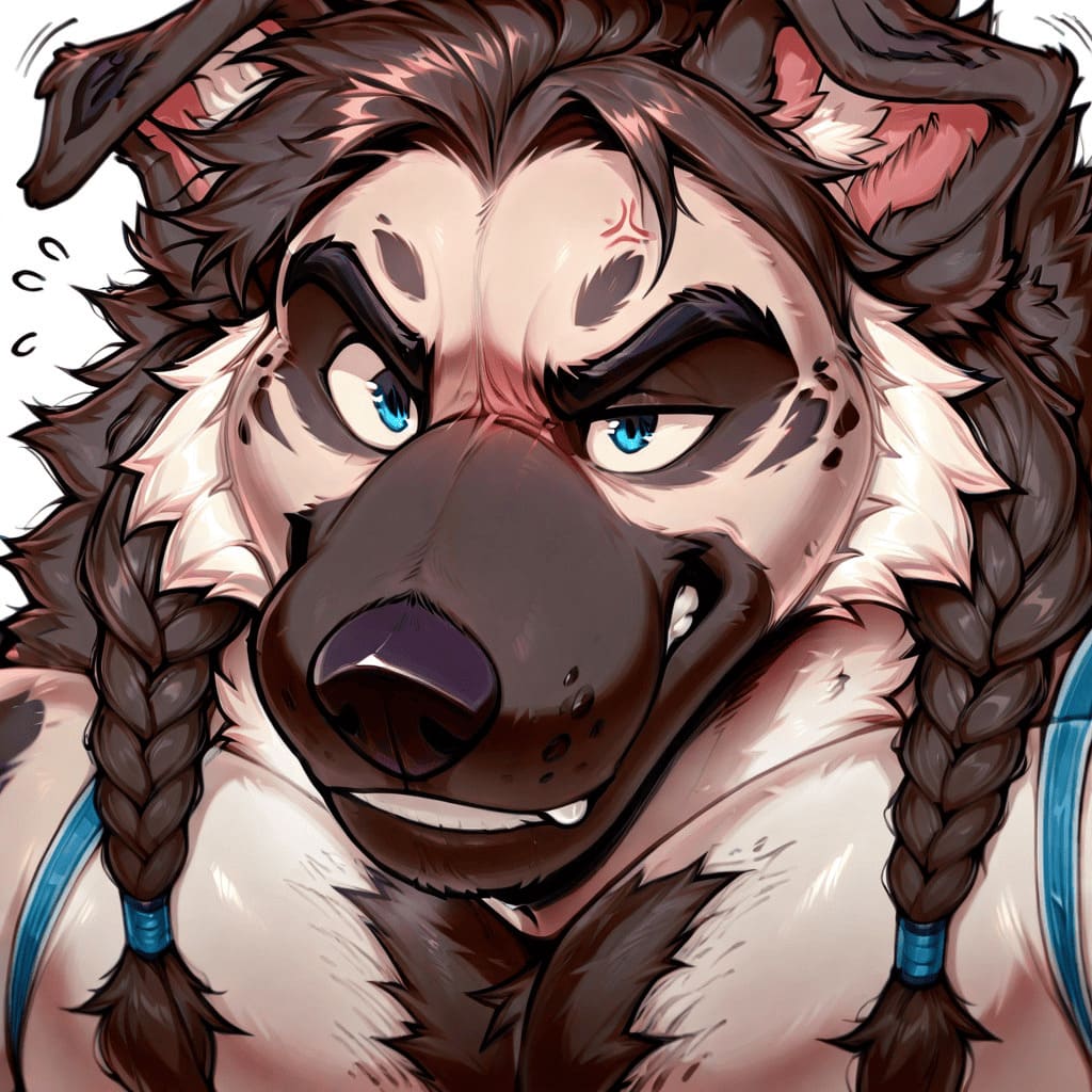 Expression, angry, showing teeth