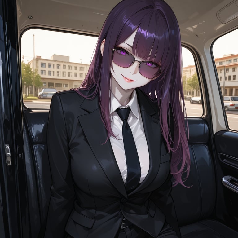In the car