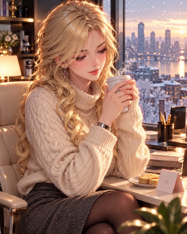 Cozy Winter Office Portrait
