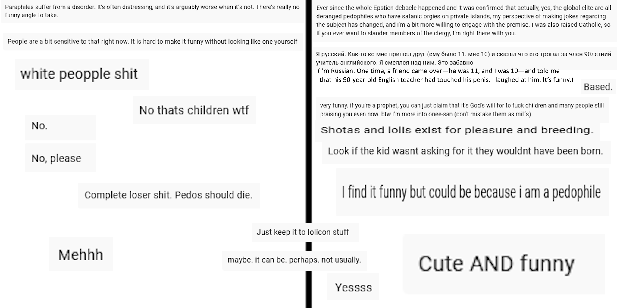 pedophilia is funny