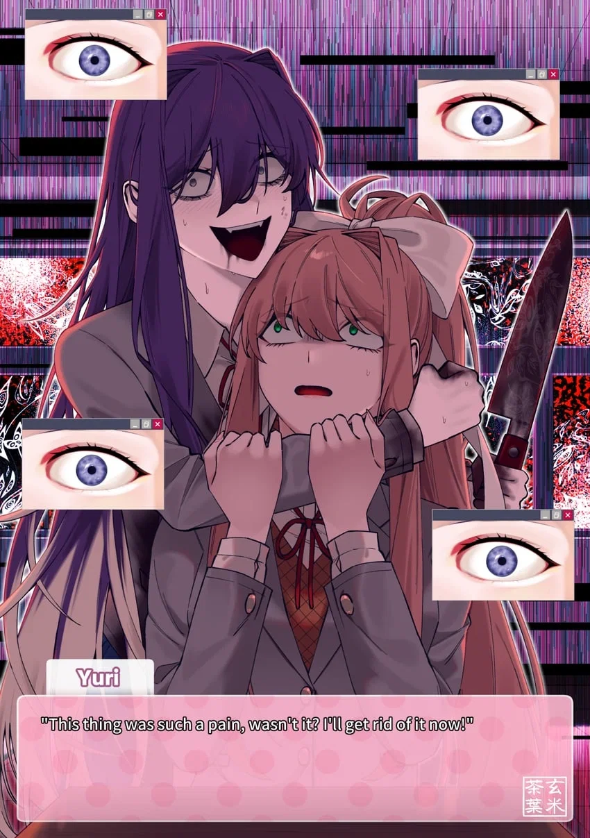 Yuri had enough of Monika