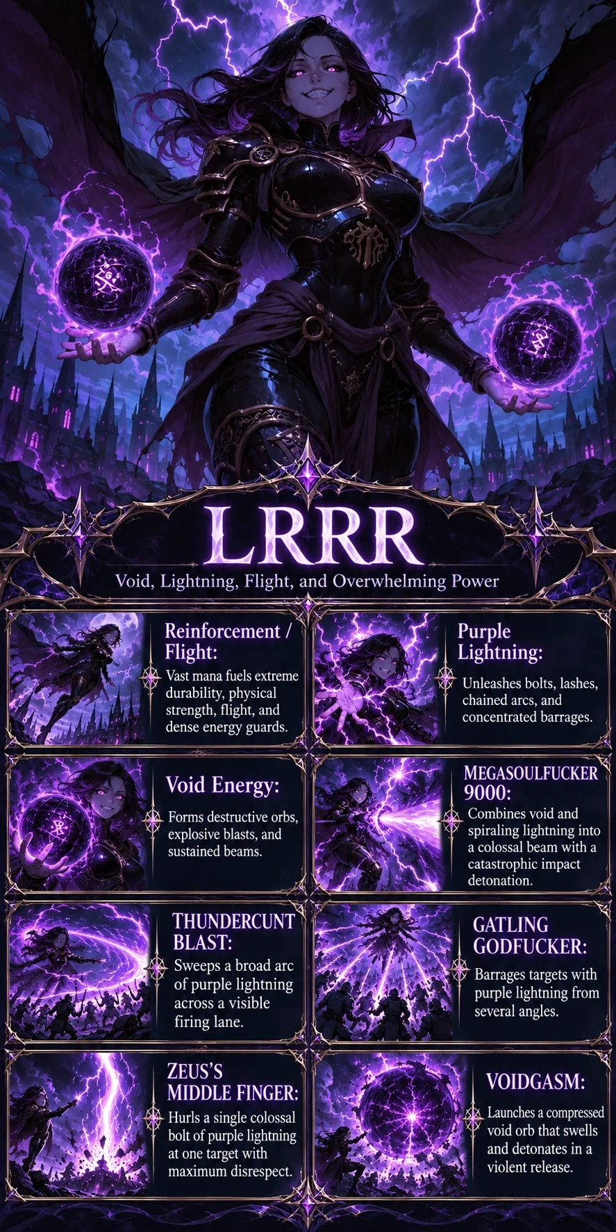 LRRR abilities — lightning and void