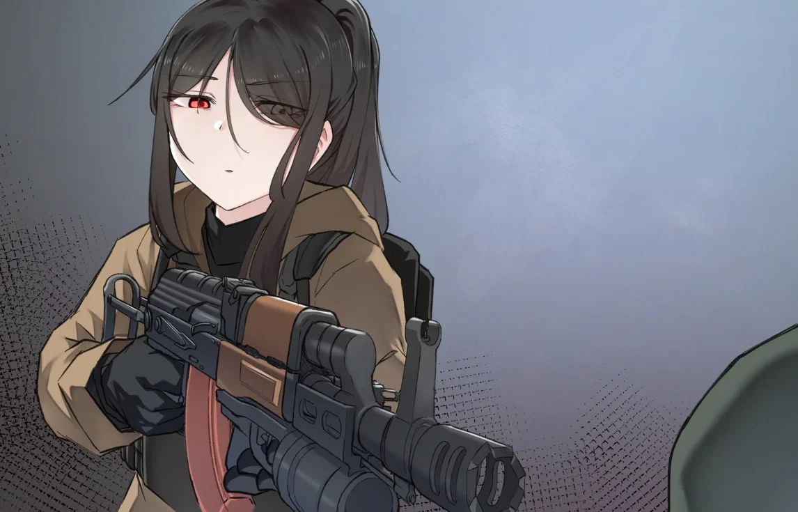 Anna aims her gun at you