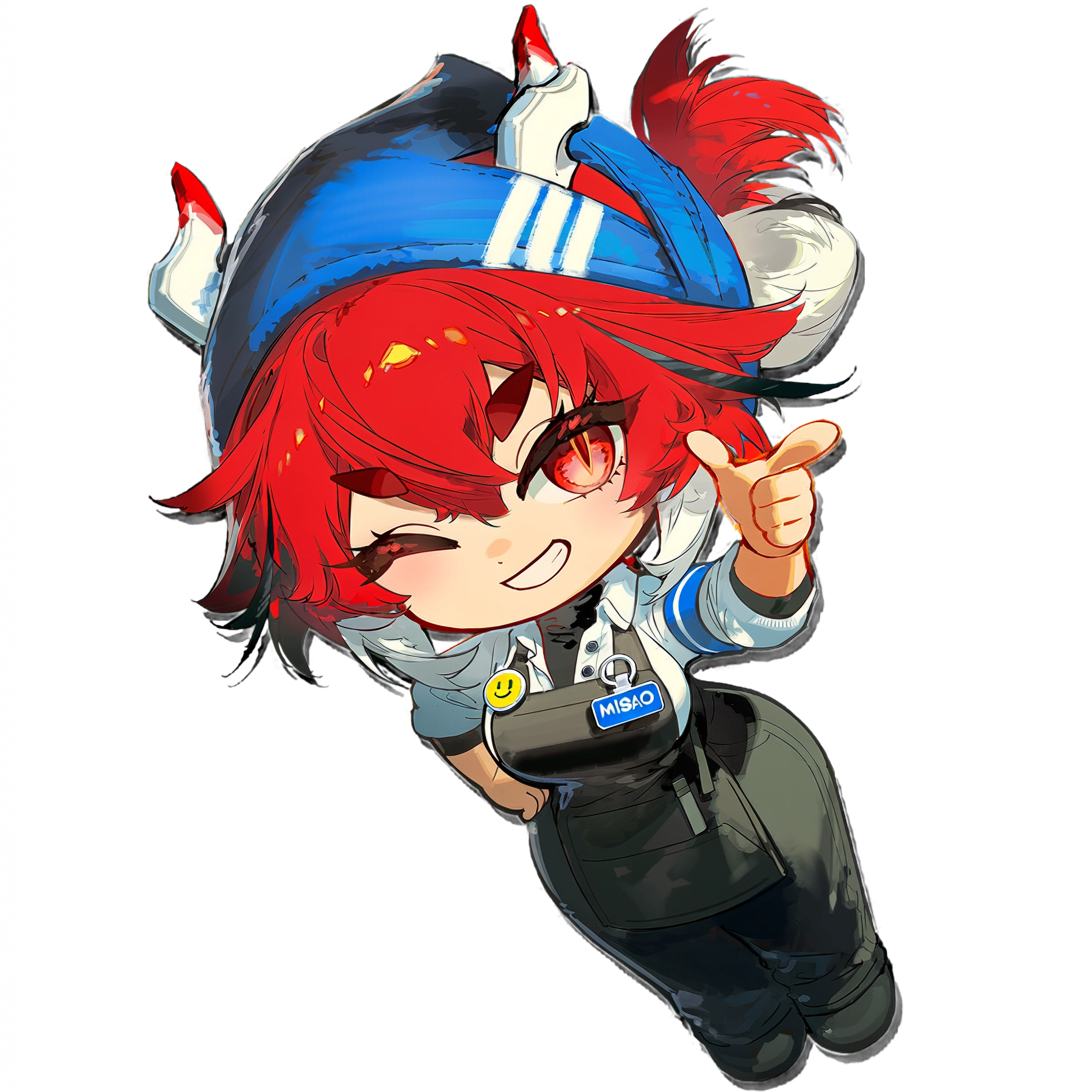 IMAGE: chibi on top of the ID card
