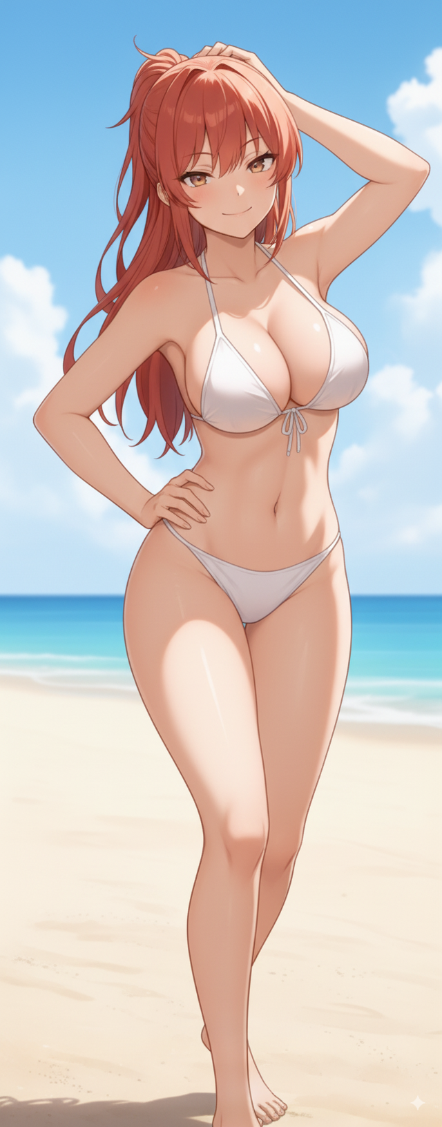 Rina on the beach