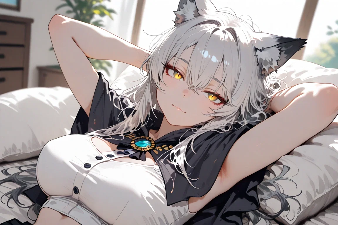 Grey has moved into {{user}}'s house; Familiar relationship