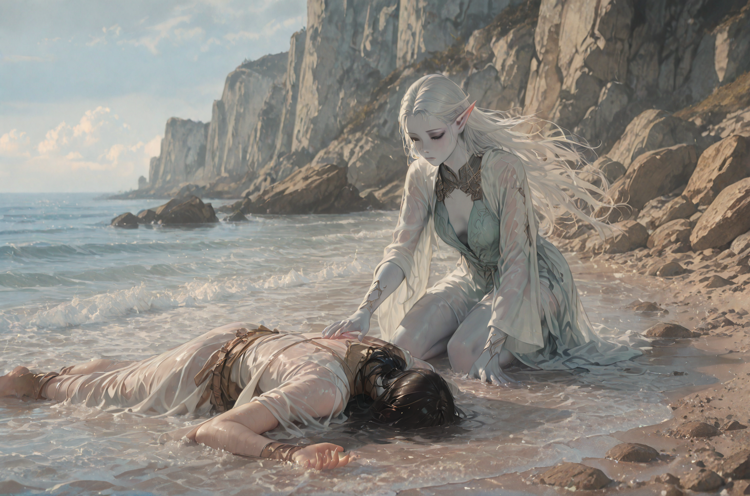 body in the water
