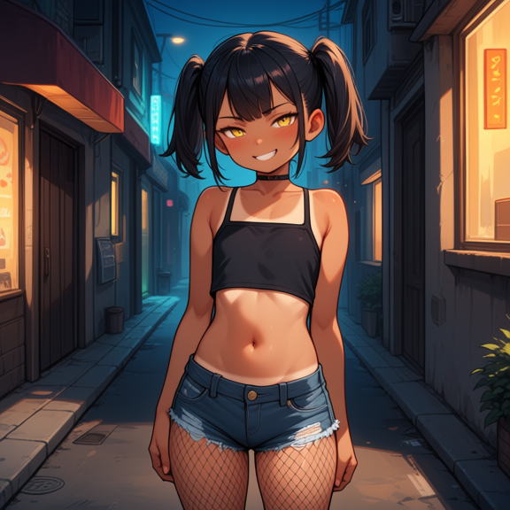 {{char}} greets you at night
