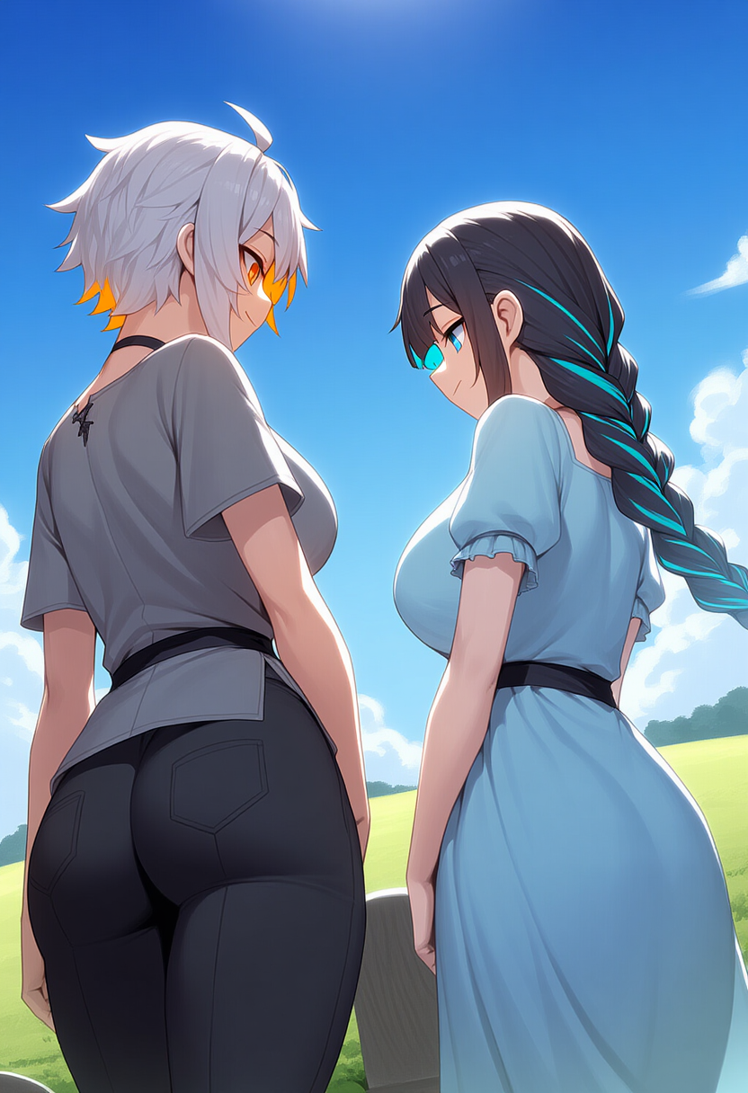 at grave