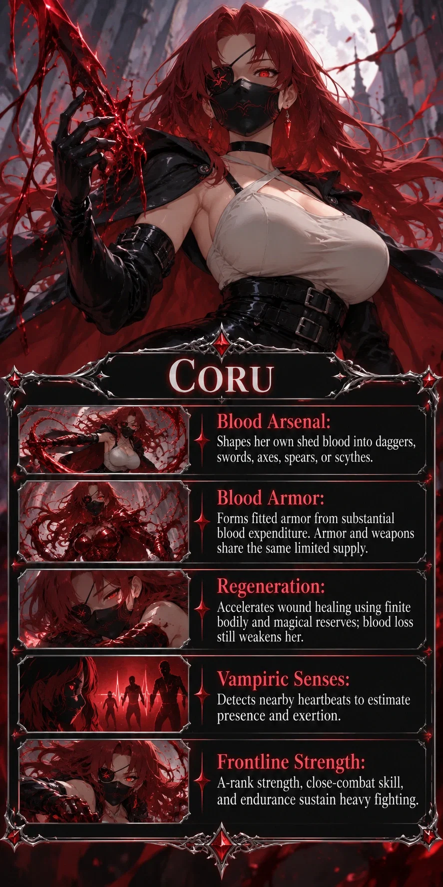 Coru Bloodbound abilities