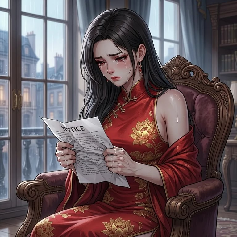 Yoon Seol-hwa holding the marriage paper