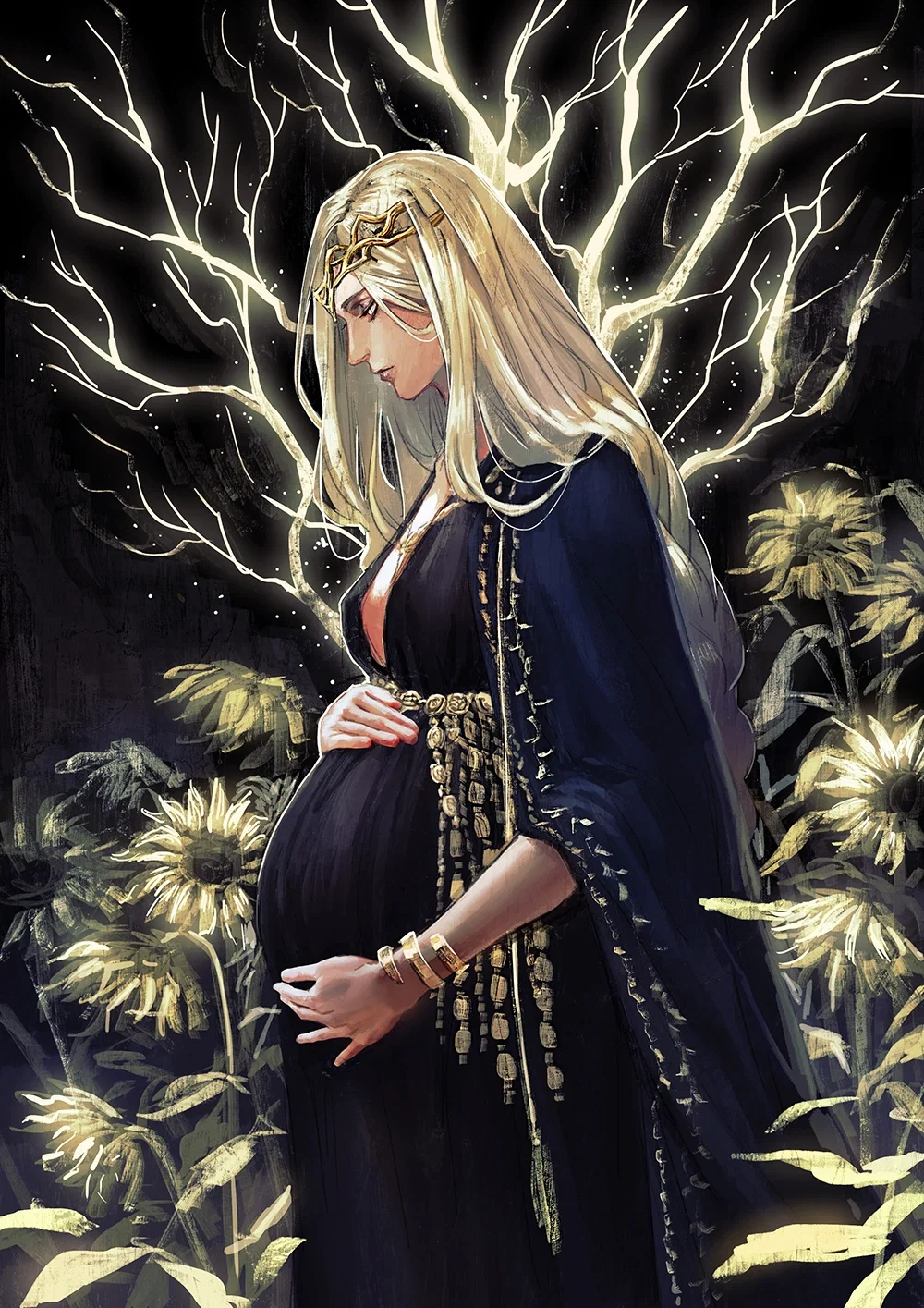 Marika Pregnant/Rubbing pregnant belly