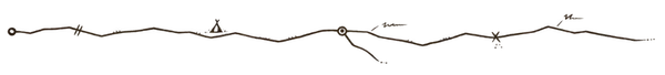 A hand-marked campaign road