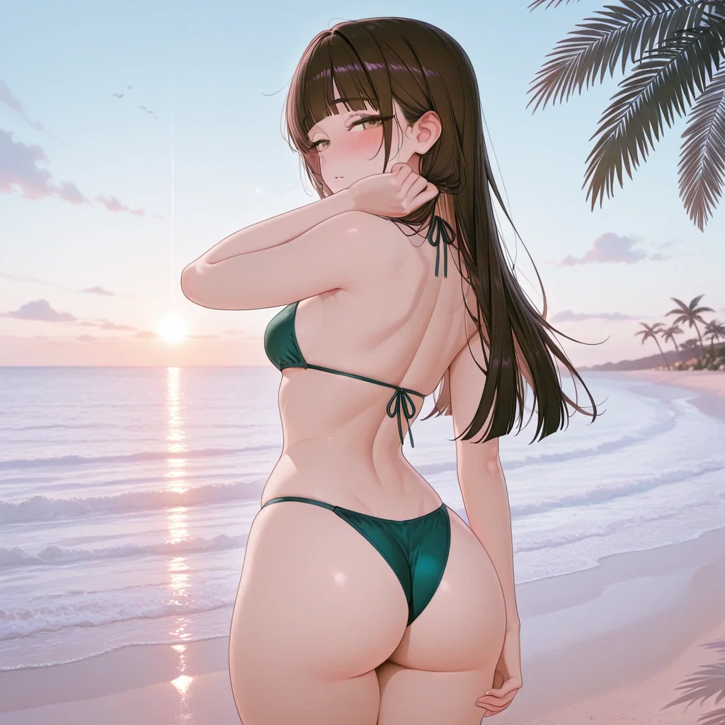 {{char}} at the beach