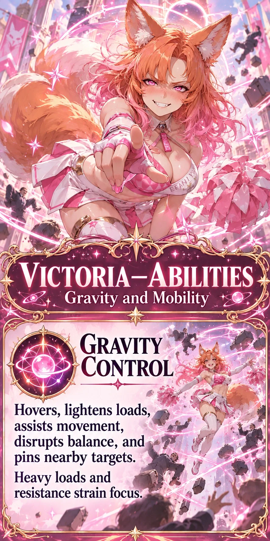 Victoria Valerius abilities — gravity magic