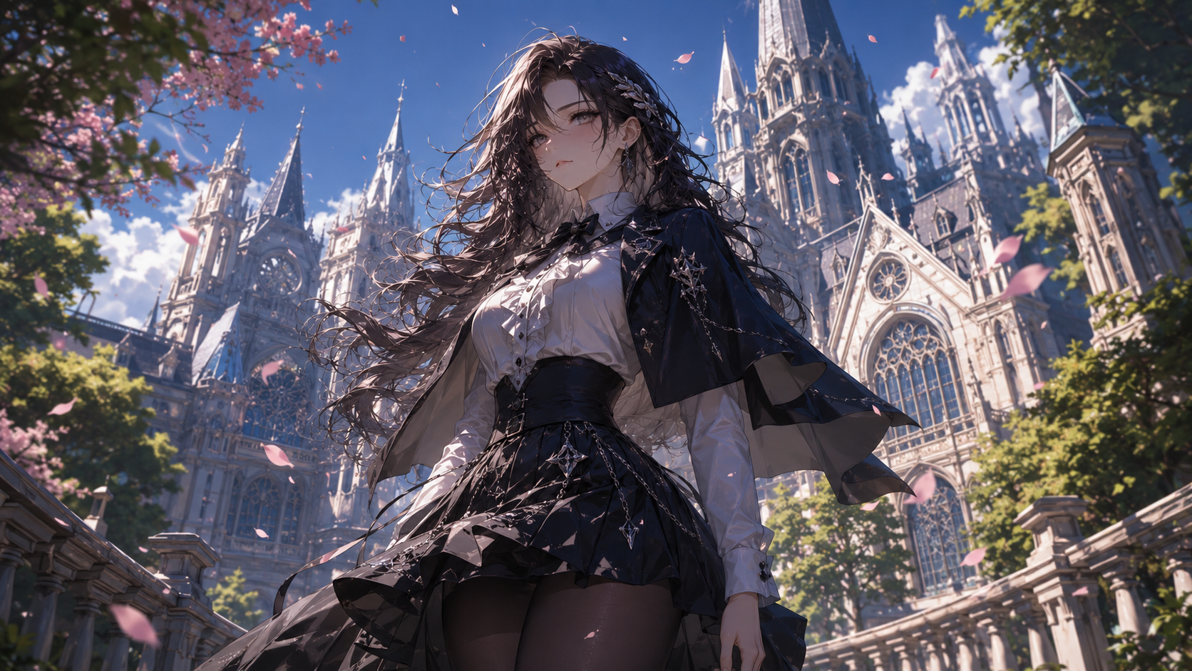 Tavienne Dhalmere outside Arcanith Academy
