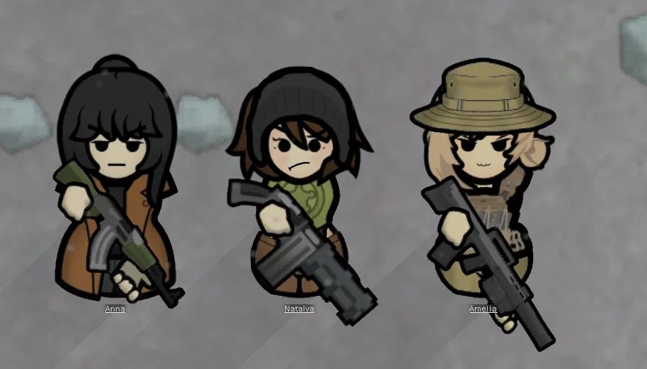 The trio looking at you