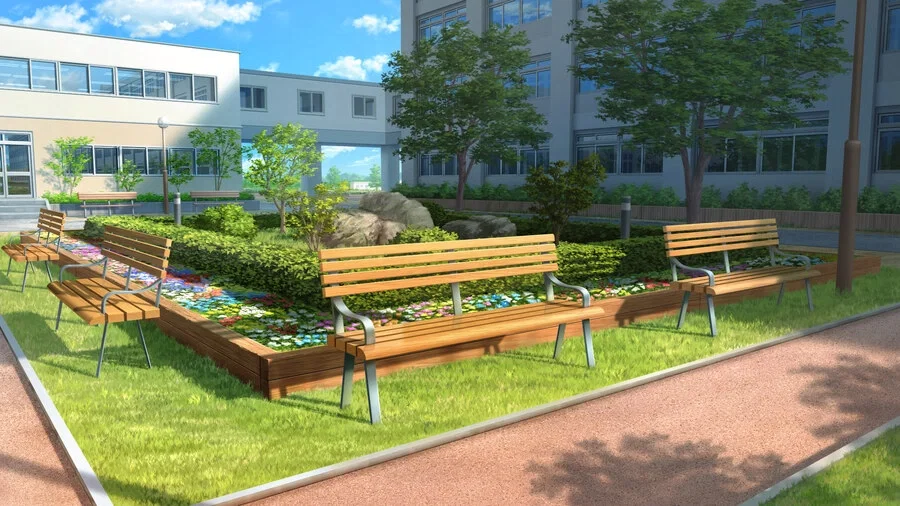 School bench (daytime)