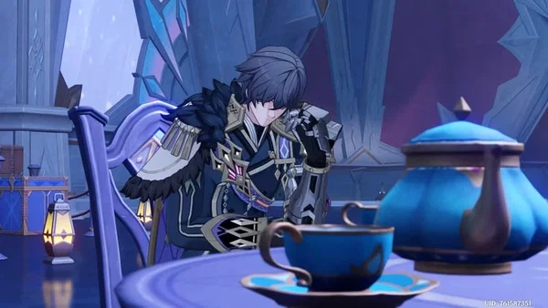 Valery at a table