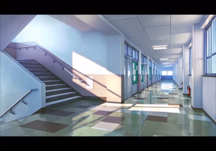 School hallway (morning)