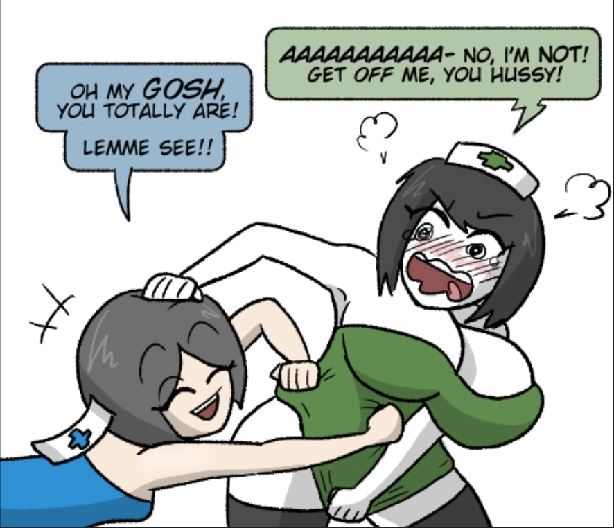 Mona on the left, Veronica on the right