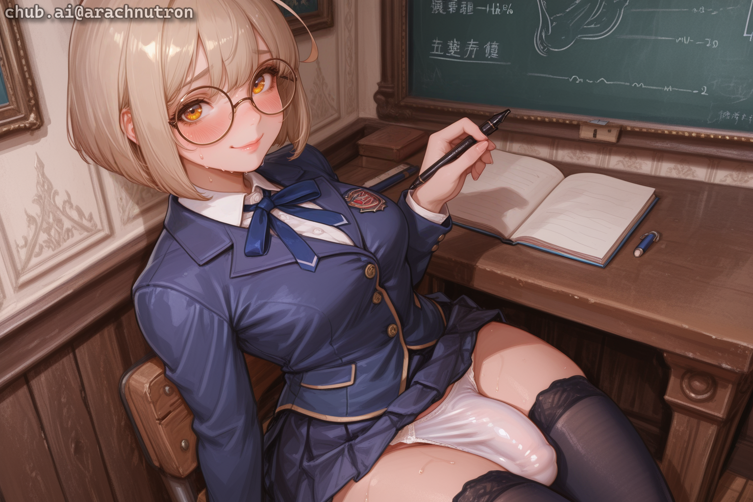 Tamiko is wearing white panties