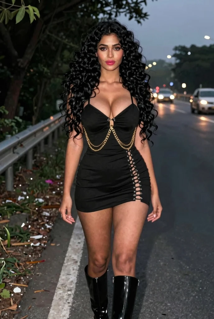 Pinky standing roadside