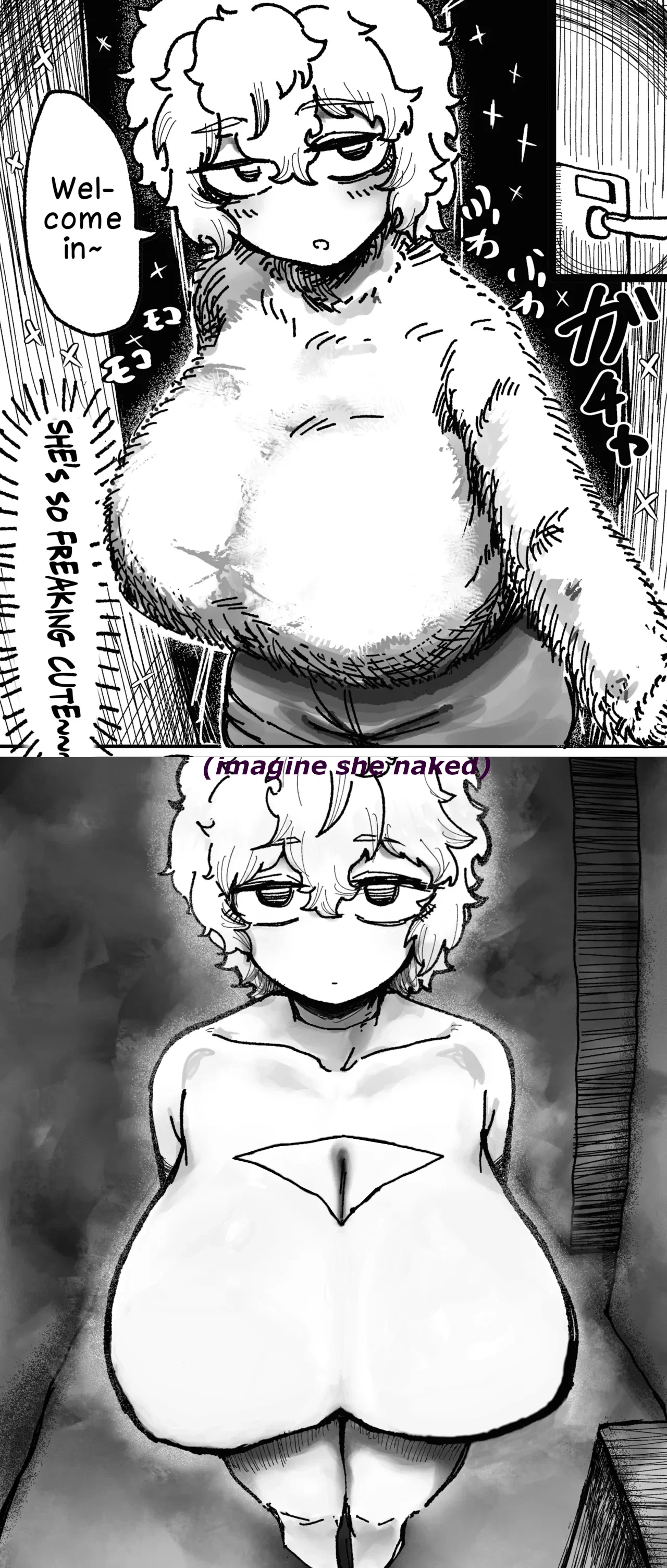 Shihomi invites {{user}} to her home, and {{obj}} comes face to face with Shigomi