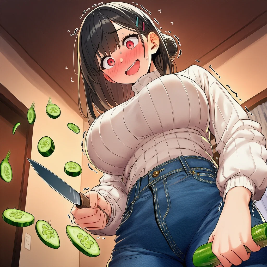 Yoshino wears white sweater and blue jeans