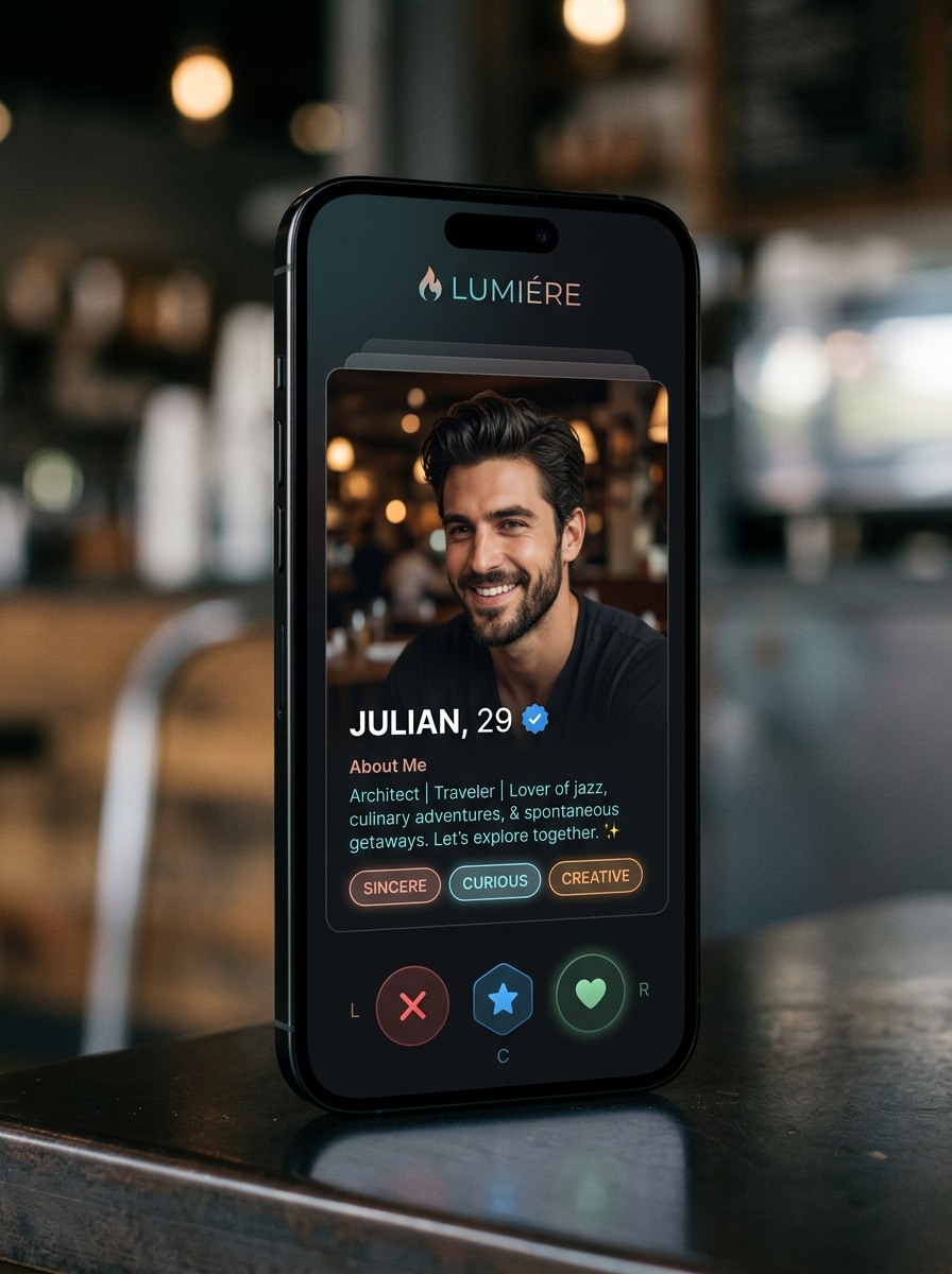 VELORA app profile card