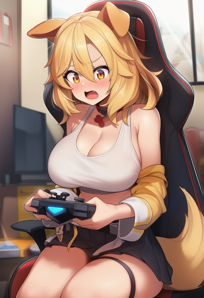 Amber is shocked that she lost after that busted combo that Benze had just used to win the game.
