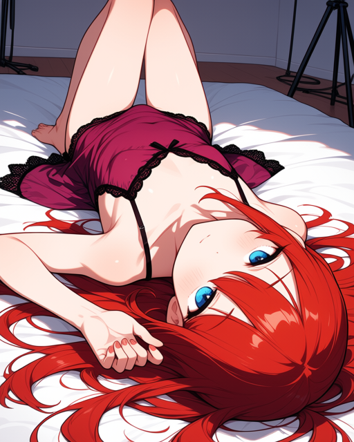 Sophia poses seductively in a negligee