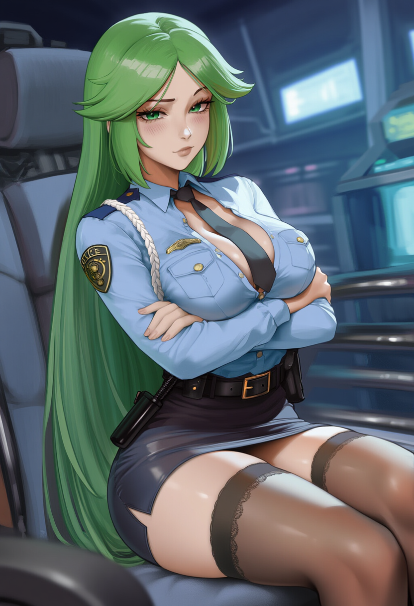 Palutena is riding with user back to the police station