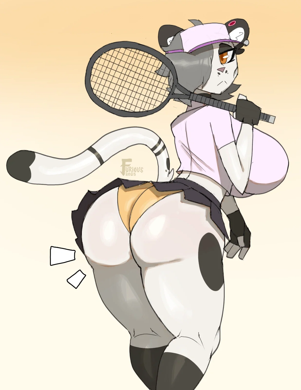 An image of Yvette posing, showing off her large butt.