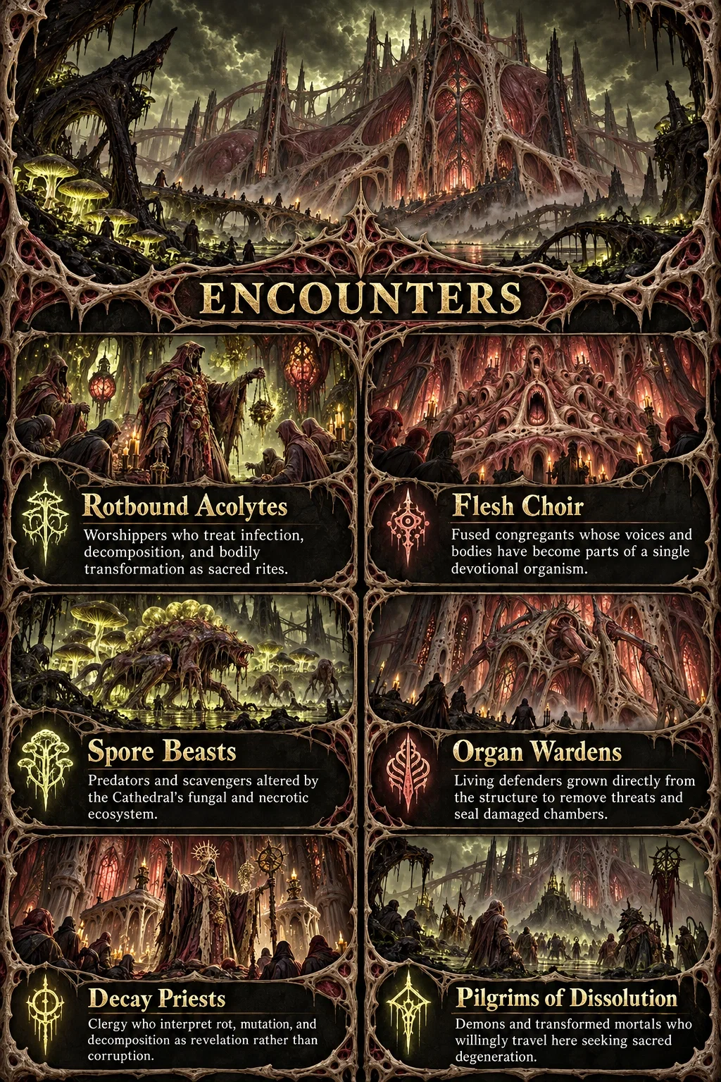 Cathedral of Rot encounters