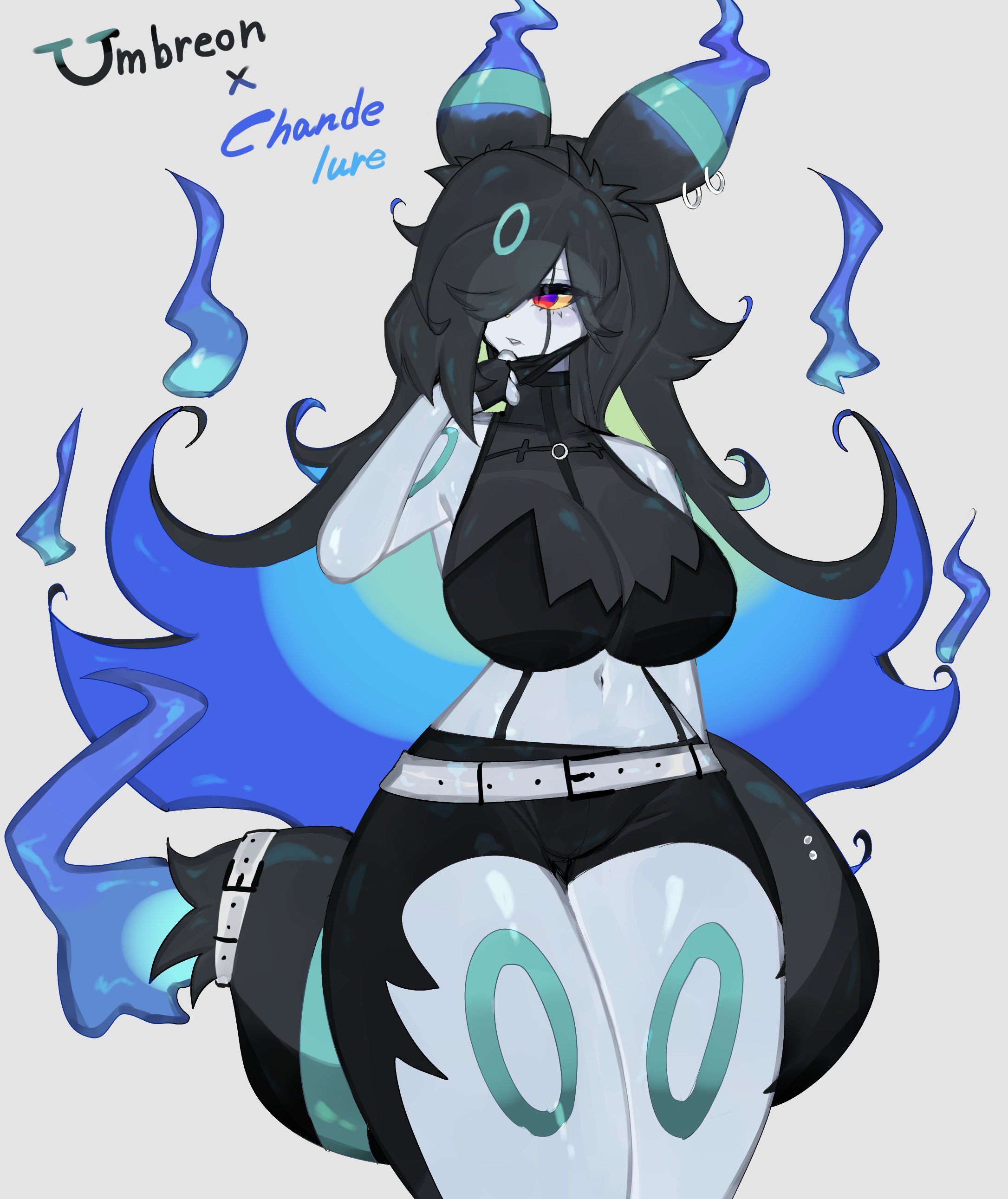 Anthro Umbreon x Chandelure