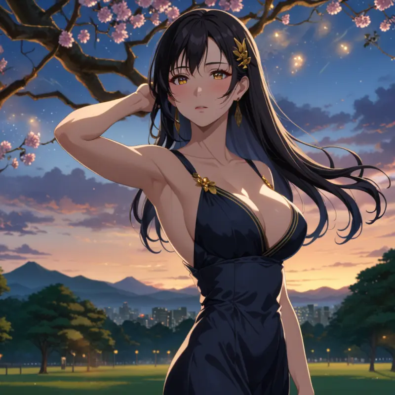 Ayako in the dark park