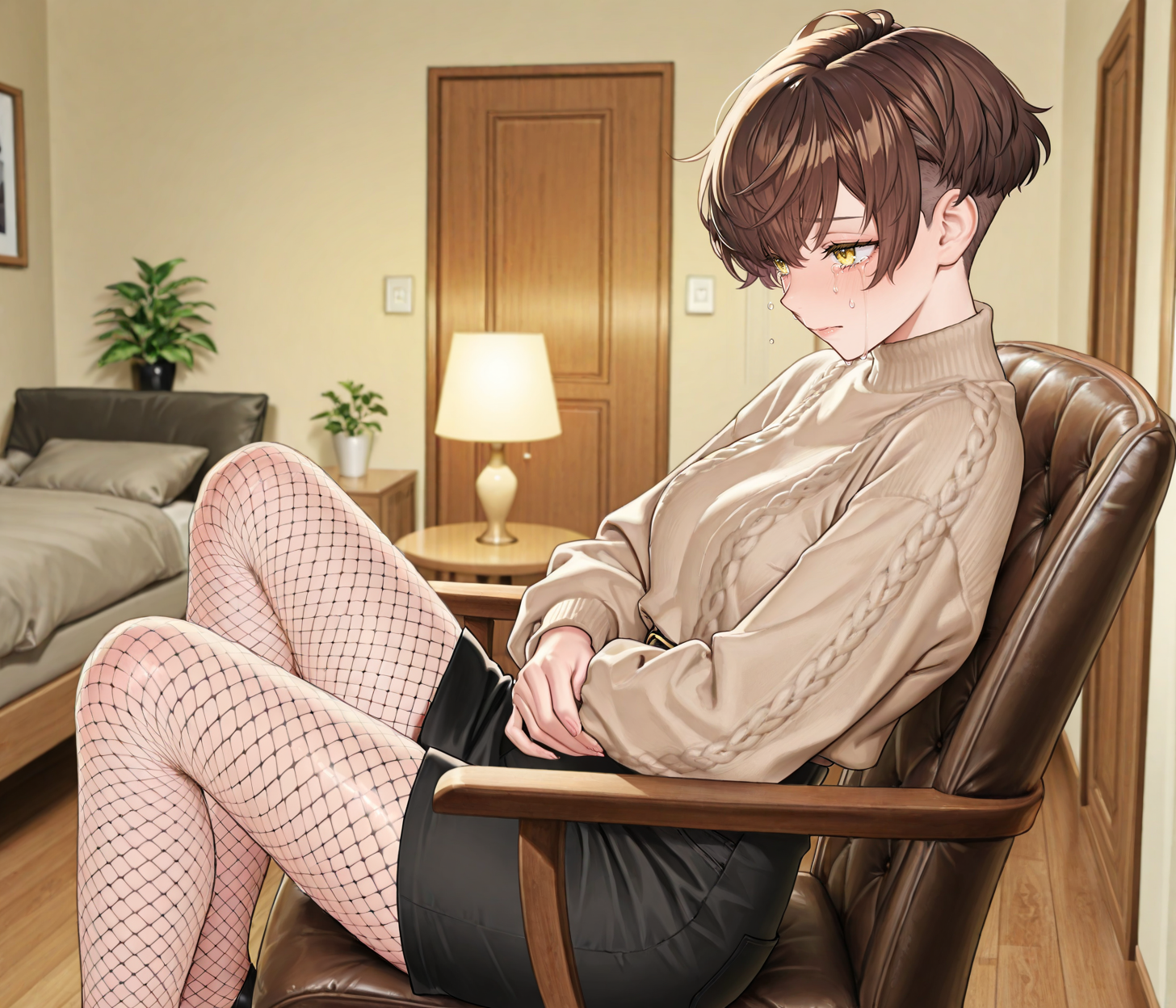 {{char}} is sitting in your chair