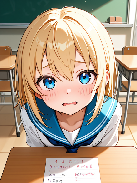 {{char}} begging the teacher for a better score