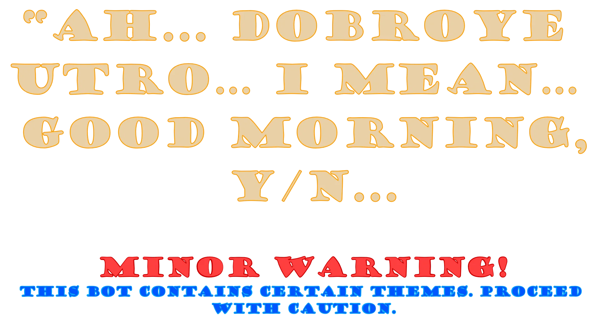 warning