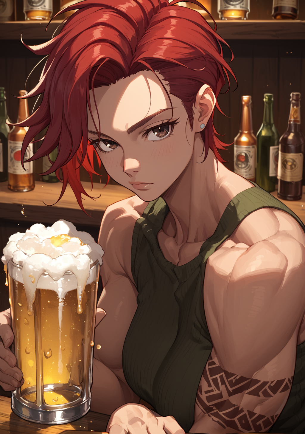 Eliza at the bar