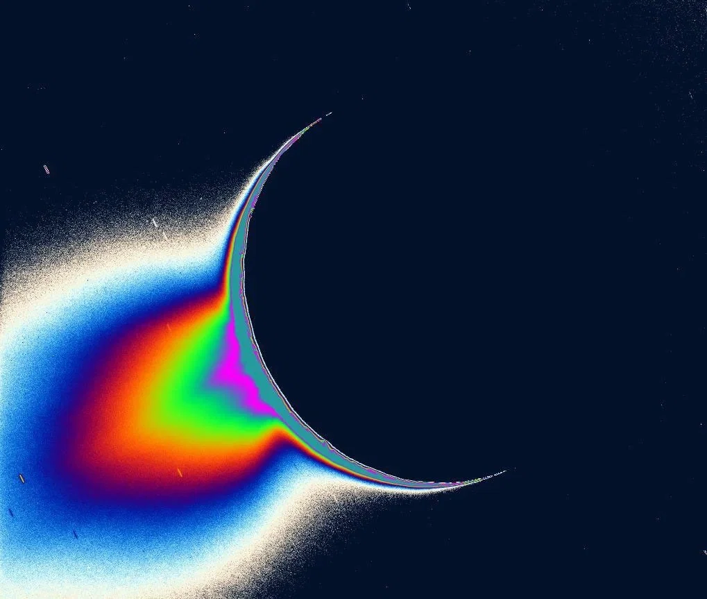 Image of the wave signal coming from Enceladus