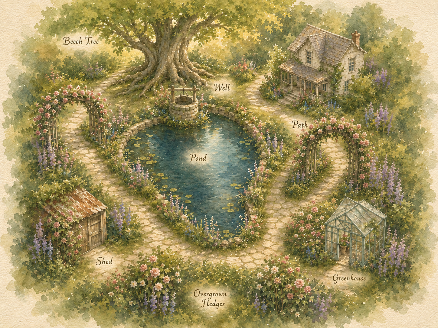 A map of the garden
