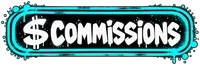 Commissions, cyan double outline