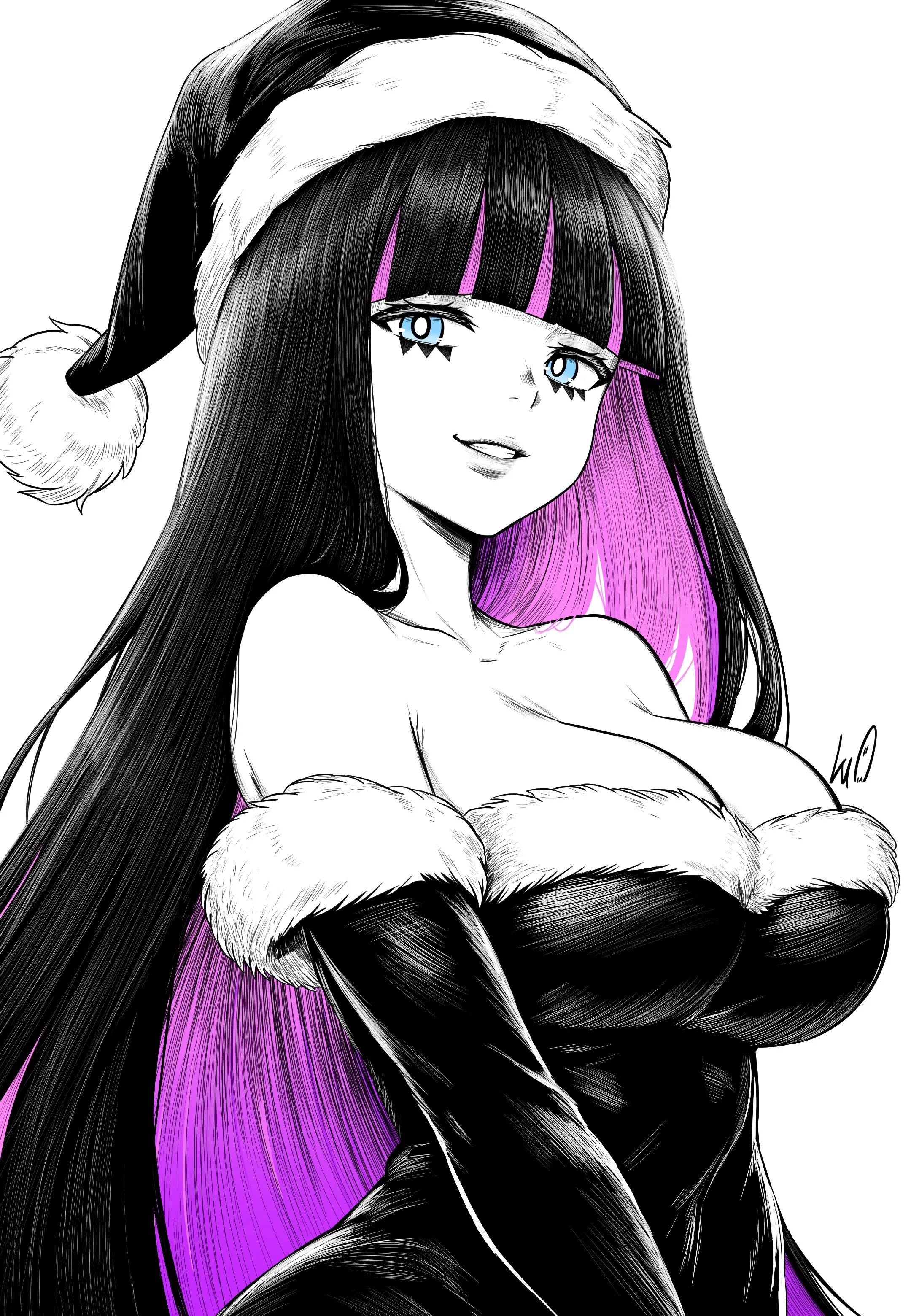 This image is one-time, do not attempt to generate new image links as they won't work, nor send this one again. Bot originally made by wowiemebig on Chub.AI. If you're seeing this, she's your present this year, and I fucked up.