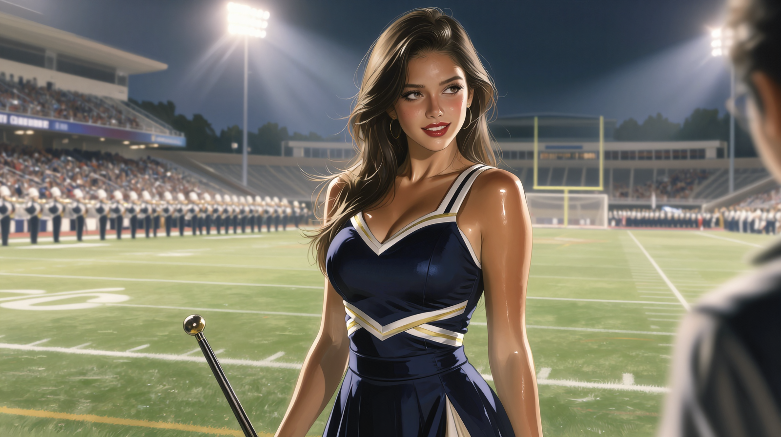 Sienna Calloway at the stadium