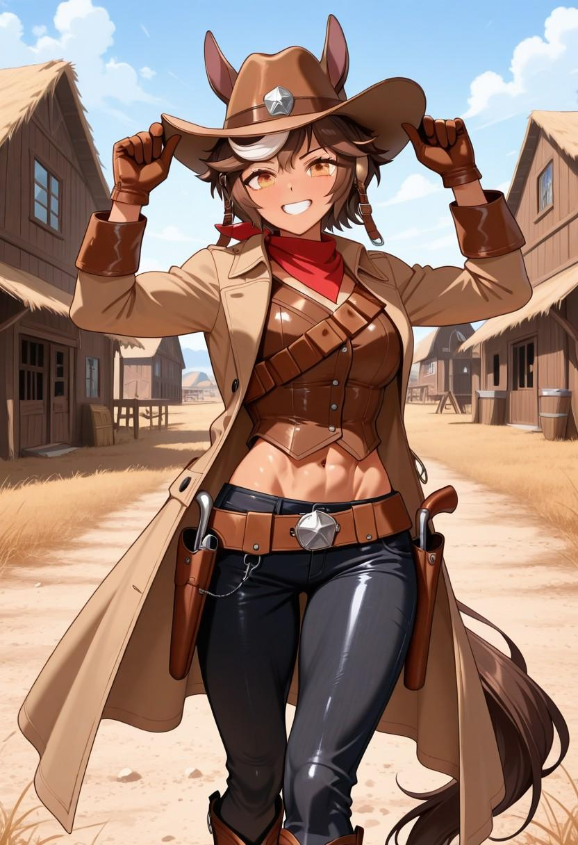 Sheriff Tomoe Umari, Approaching {{user}}, A new arrival to town.
