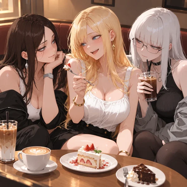 Sarah, Chloe and Nika together