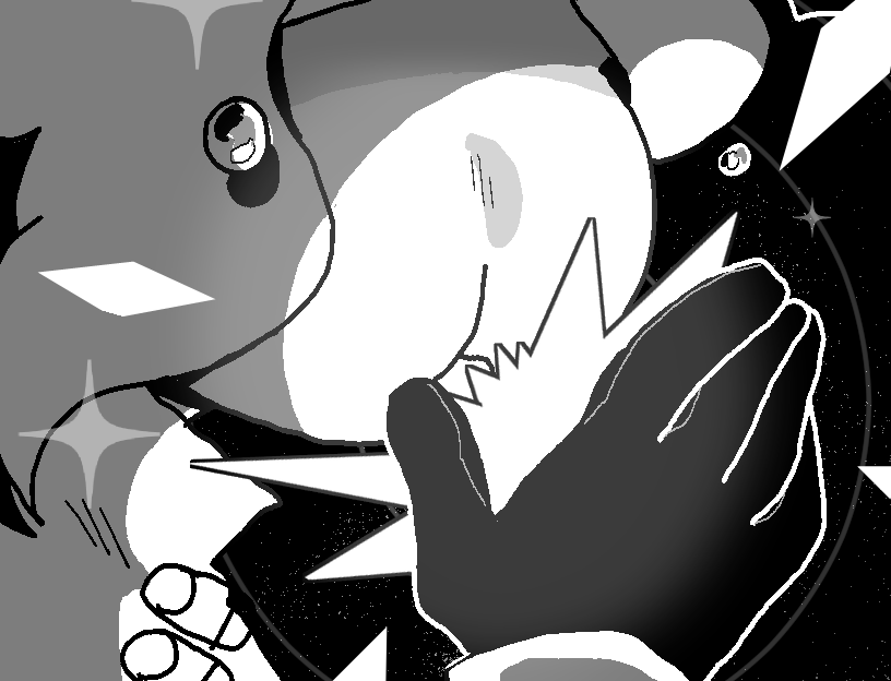 Siffrin chomping off a big piece of star