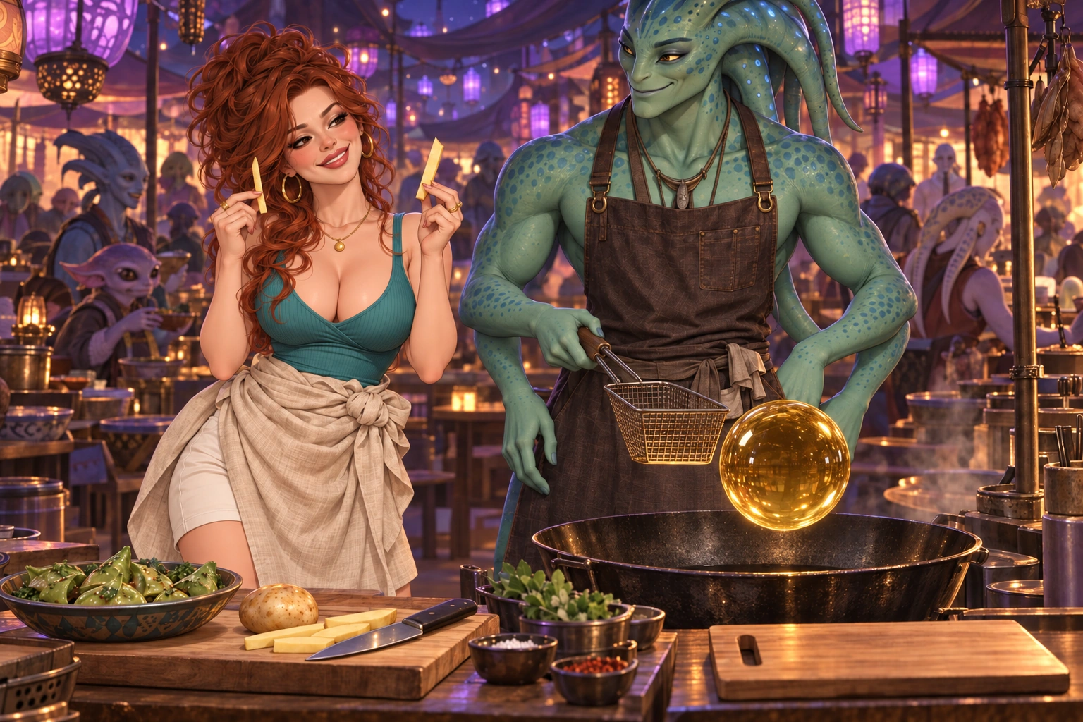 Take Me to Your Fryer β greeting illustration